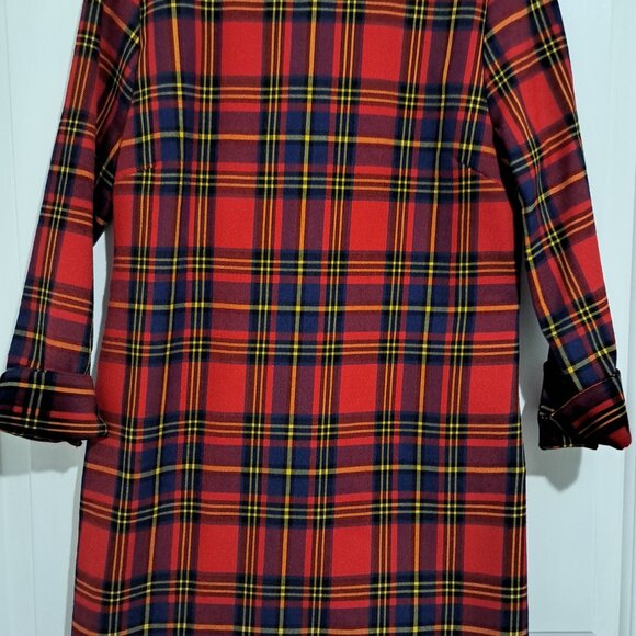 Women's Red Plaid Dress - Picture 2 of 2